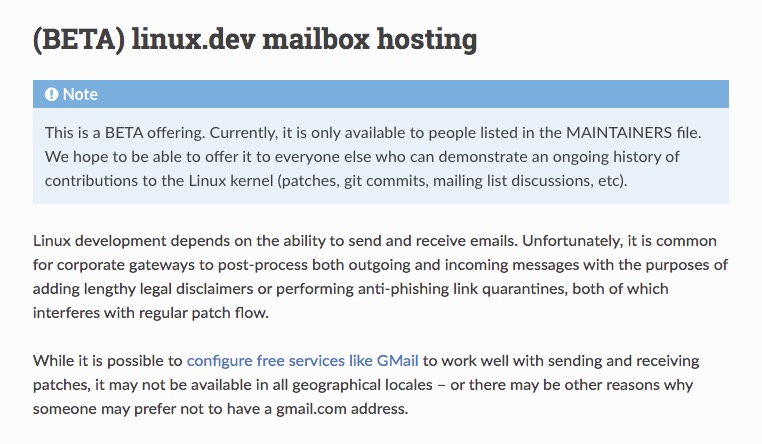Linux 内核开发者可申请 @linux.dev 专用邮箱
